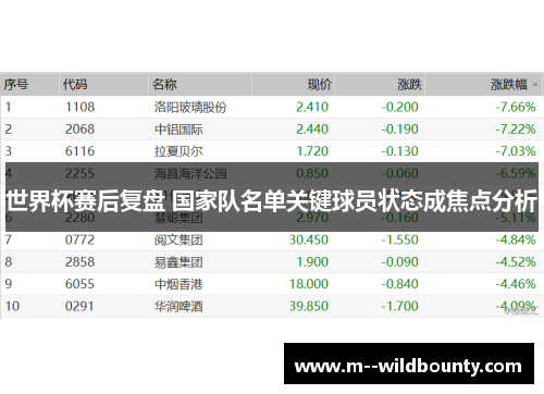 世界杯赛后复盘 国家队名单关键球员状态成焦点分析